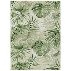 Machine Washable Indoor/Outdoor Chantille Aloe 3' x 5' Rug