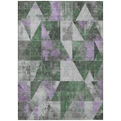 Machine Washable Indoor/Outdoor Chantille Emerald 3' x 5' Rug