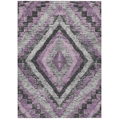 Machine Washable Indoor/Outdoor Chantille Lavender 3' x 5' Rug