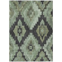 Machine Washable Indoor/Outdoor Chantille Aloe 3' x 5' Rug