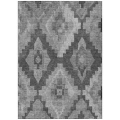 Machine Washable Indoor/Outdoor Chantille Gray 3' x 5' Rug