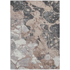 Machine Washable Indoor/Outdoor Chantille Mocha 3' x 5' Rug