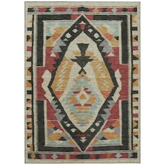 Machine Washable Indoor/Outdoor Chantille Red 3' x 5' Rug
