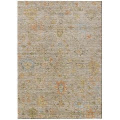 Machine Washable Indoor/Outdoor Chantille Beige 3' x 5' Rug