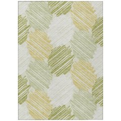 Machine Washable Indoor/Outdoor Chantille Green 3' x 5' Rug