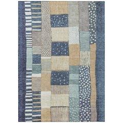 Machine Washable Indoor/Outdoor Chantille Navy 3' x 5' Rug