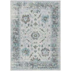 Machine Washable Indoor/Outdoor Chantille Teal 3' x 5' Rug