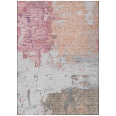 Machine Washable Indoor/Outdoor Chantille Salmon 3' x 5' Rug