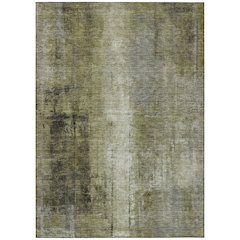 Machine Washable Indoor/Outdoor Chantille Olive 3' x 5' Rug