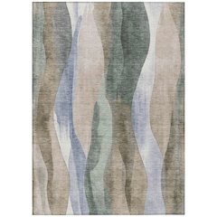 Machine Washable Indoor/Outdoor Chantille Beige 3' x 5' Rug