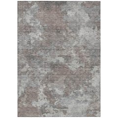 Machine Washable Indoor/Outdoor Chantille Brown 3' x 5' Rug