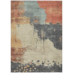 Machine Washable Indoor/Outdoor Chantille Paprika 3' x 5' Rug