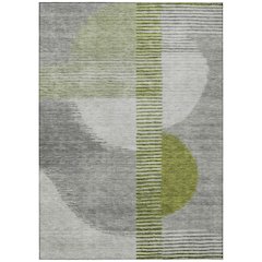 Machine Washable Indoor/Outdoor Chantille Olive 3' x 5' Rug