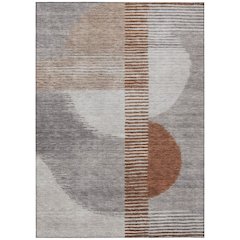 Machine Washable Indoor/Outdoor Chantille Taupe 3' x 5' Rug