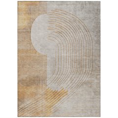 Machine Washable Indoor/Outdoor Chantille Gold 3' x 5' Rug