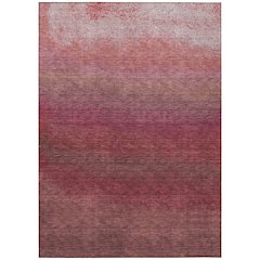 Machine Washable Indoor/Outdoor Chantille Red 3' x 5' Rug