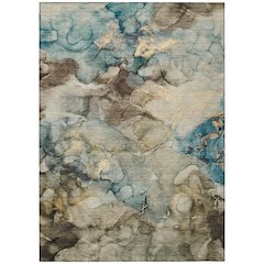 Machine Washable Indoor/Outdoor Chantille ACN2018 Brown 3' x 5' Rug