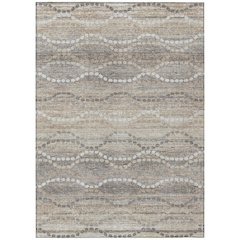 Machine Washable Indoor/Outdoor Chantille ACN2030 Beige 3' x 5' Rug