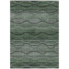 Machine Washable Indoor/Outdoor Chantille ACN2031 Olive 3' x 5' Rug