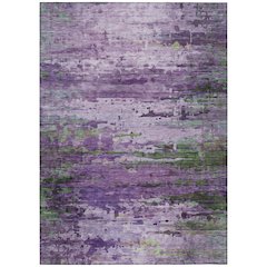 Machine Washable Indoor/Outdoor Chantille ACN2035 Purple 3' x 5' Rug