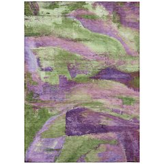 Machine Washable Indoor/Outdoor Chantille ACN2040 Purple 3' x 5' Rug