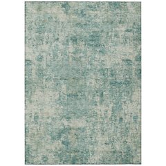 Machine Washable Indoor/Outdoor Chantille ACN2061 Teal 3' x 5' Rug