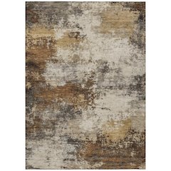Machine Washable Indoor/Outdoor Chantille ACN2064 Brown 3' x 5' Rug