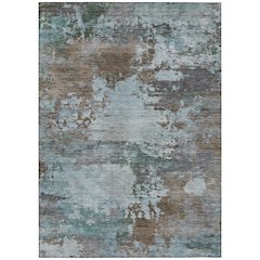 Machine Washable Indoor/Outdoor Chantille ACN2067 Brown 3' x 5' Rug
