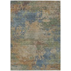 Machine Washable Indoor/Outdoor Chantille ACN2067 Denim 3' x 5' Rug