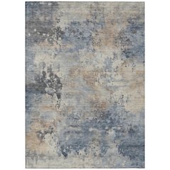 Machine Washable Indoor/Outdoor Chantille ACN2073 Denim 3' x 5' Rug