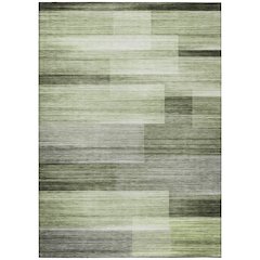 Machine Washable Indoor/Outdoor Chantille ACN2082 Green 3' x 5' Rug