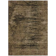 Machine Washable Indoor/Outdoor Chantille ACN2083 Brown 3' x 5' Rug
