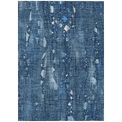 Machine Washable Indoor/Outdoor Chantille ACN2092 Blue 3' x 5' Rug