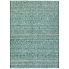 Machine Washable Indoor/Outdoor Chantille ACN2105 Teal 3' x 5' Rug