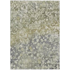 Machine Washable Indoor/Outdoor Chantille ACN2113 Olive 3' x 5' Rug