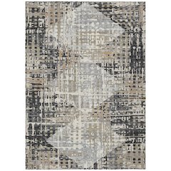Machine Washable Indoor/Outdoor Chantille ACN2116 Black 3' x 5' Rug