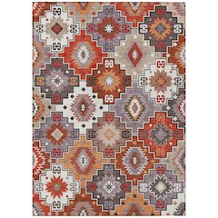 Machine Washable Indoor/Outdoor Chantille ACN2123 Paprika 3' x 5' Rug