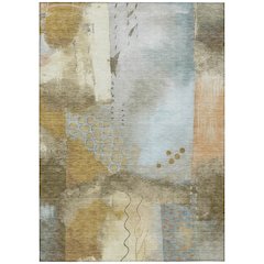 Machine Washable Indoor/Outdoor Chantille ACN2127 Brown 3' x 5' Rug