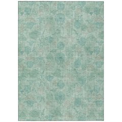 Machine Washable Indoor/Outdoor Chantille ACN2128 Aqua 3' x 5' Rug