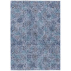 Machine Washable Indoor/Outdoor Chantille ACN2128 Blue 3' x 5' Rug