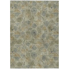Machine Washable Indoor/Outdoor Chantille ACN2128 Khaki 3' x 5' Rug