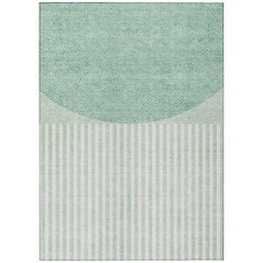 Machine Washable Indoor/Outdoor Chantille ACN2134 Teal 3' x 5' Rug