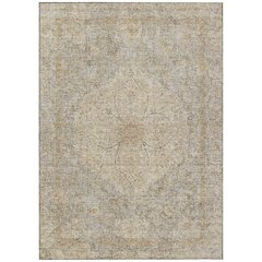 Machine Washable Indoor/Outdoor Chantille ACN2136 Beige 3' x 5' Rug