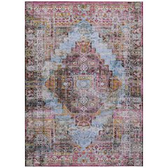 Machine Washable Indoor/Outdoor Chantille ACN2139 Pink 3' x 5' Rug