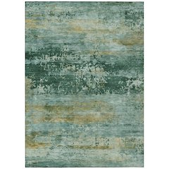 Machine Washable Indoor/Outdoor Chantille ACN2146 Green 3' x 5' Rug