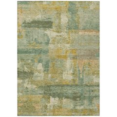 Machine Washable Indoor/Outdoor Chantille ACN2147 Green 3' x 5' Rug