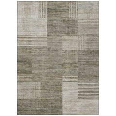 Machine Washable Indoor/Outdoor Chantille ACN2149 Pewter 3' x 5' Rug