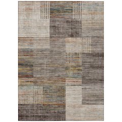 Machine Washable Indoor/Outdoor Chantille ACN2149 Taupe 3' x 5' Rug