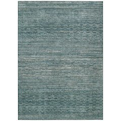 Machine Washable Indoor/Outdoor Chantille ACN2150 Teal 3' x 5' Rug
