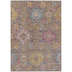 Machine Washable Indoor/Outdoor Chantille ACN2151 Mocha 3' x 5' Rug